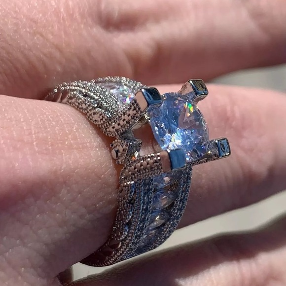 925 Sterling silver diamond ring - Picture 6 of 6